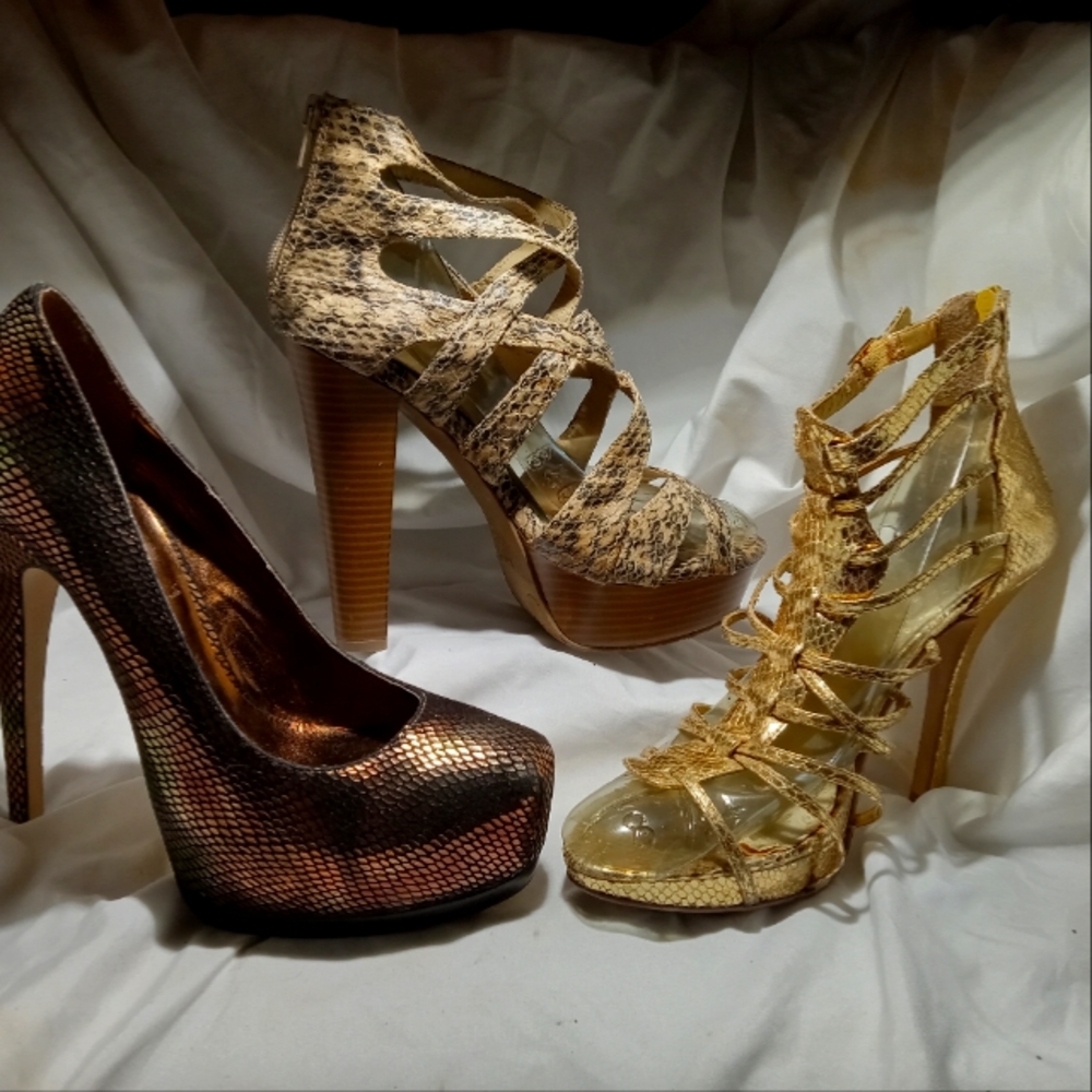 Snakeskin heel collection size 8